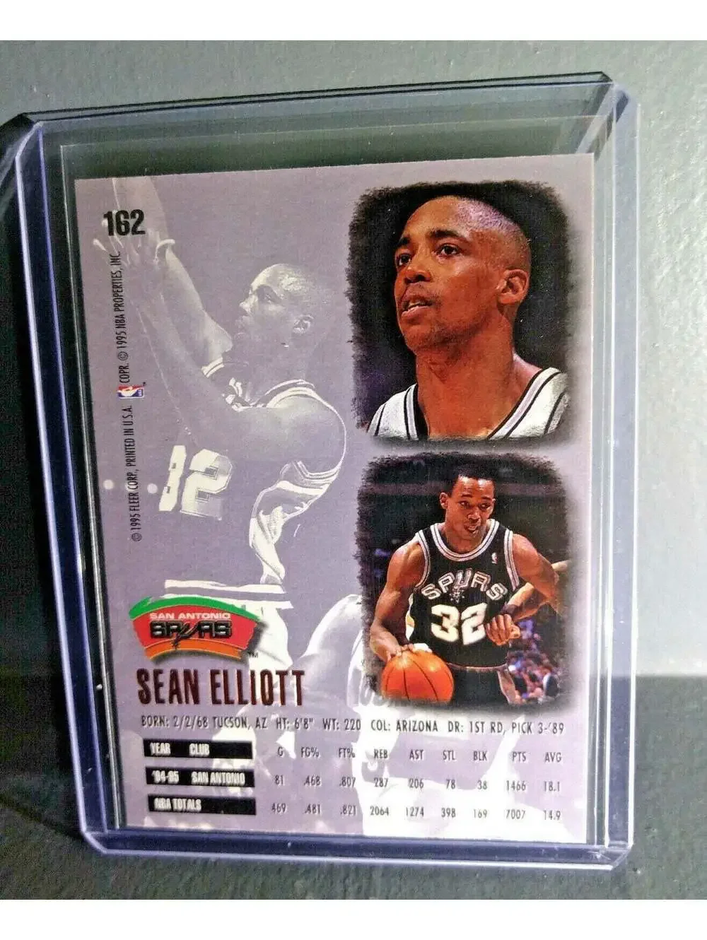 1995-96 Sean Elliott Fleer Ultra #162 Basketball Card